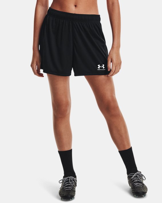 UA Challenger Shorts aus Strick für Damen, Black, pdpMainDesktop image number 0
